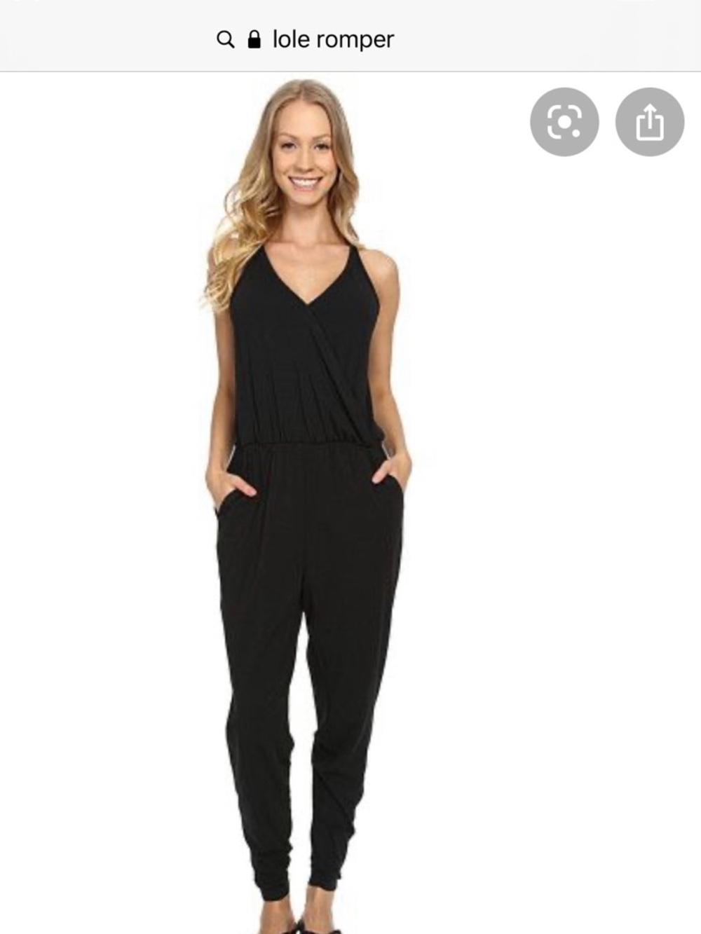 Lole Black Tamara Romper/Jumpsuit